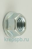 Гайка с фланцем М 6  DIN 6923 Zn, рифленая